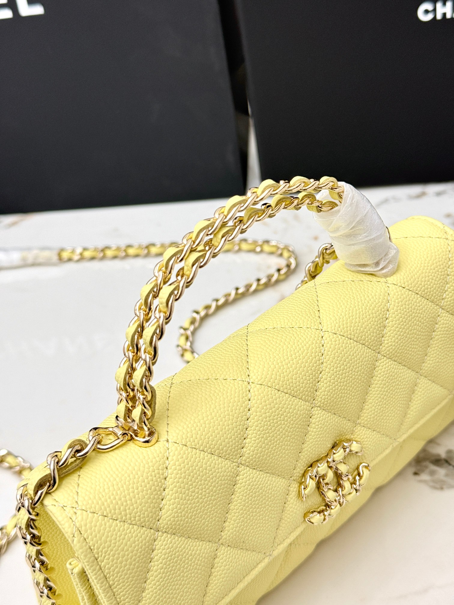 Chanel 25S 샤넬 캐비어 카우레더 Kelly 핸들백 가방