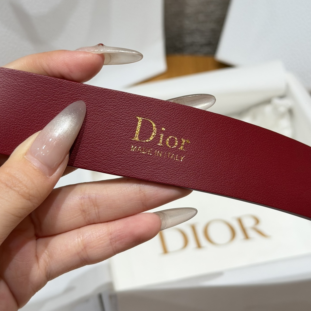 디올(DIOR) 리버서블 카프스킨 앤티크 핀 버클 벨트