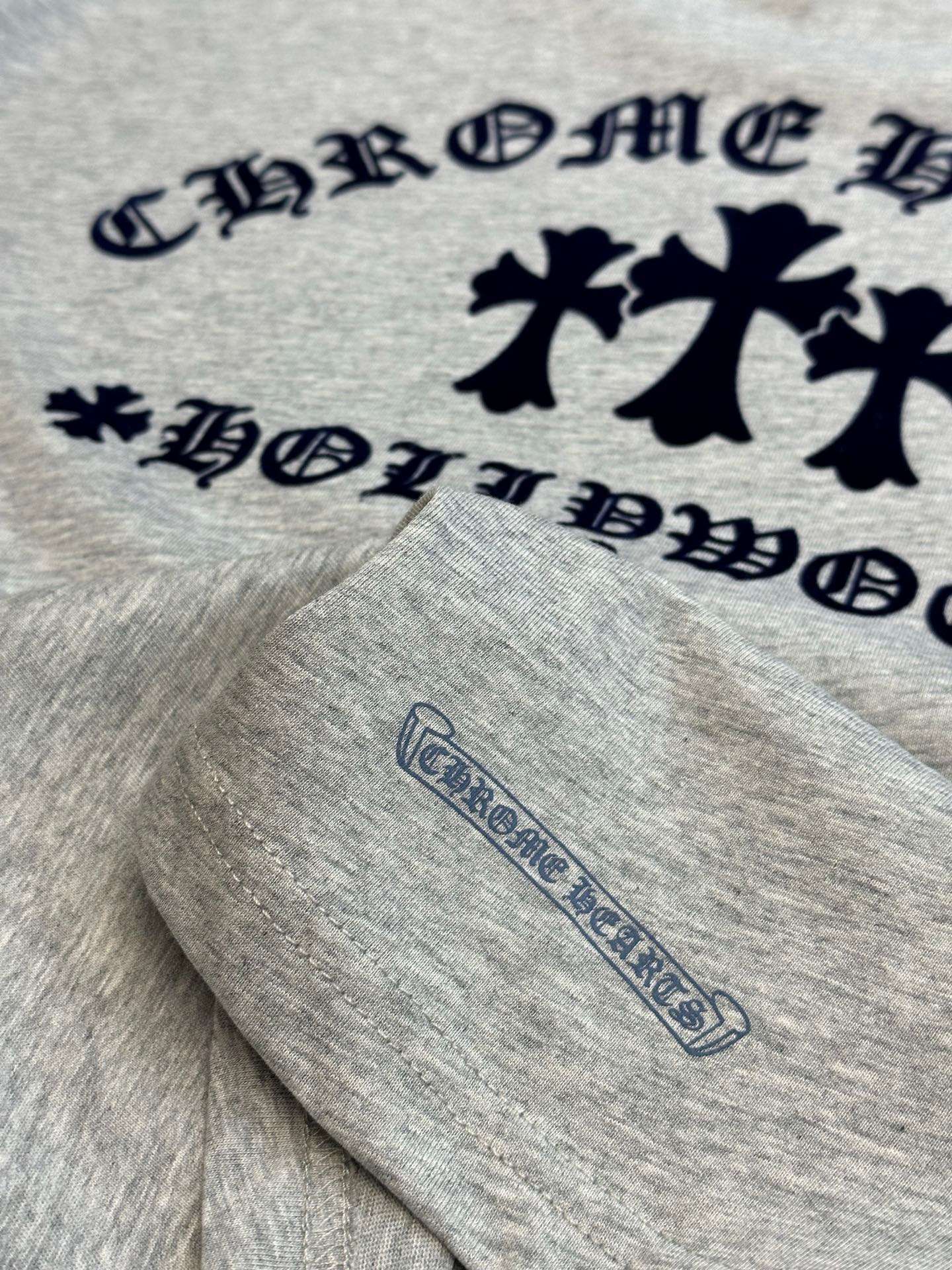 크롬하츠(CHROME HEARTS) 플로킹 크로스 긴팔 티셔츠 상의 의류