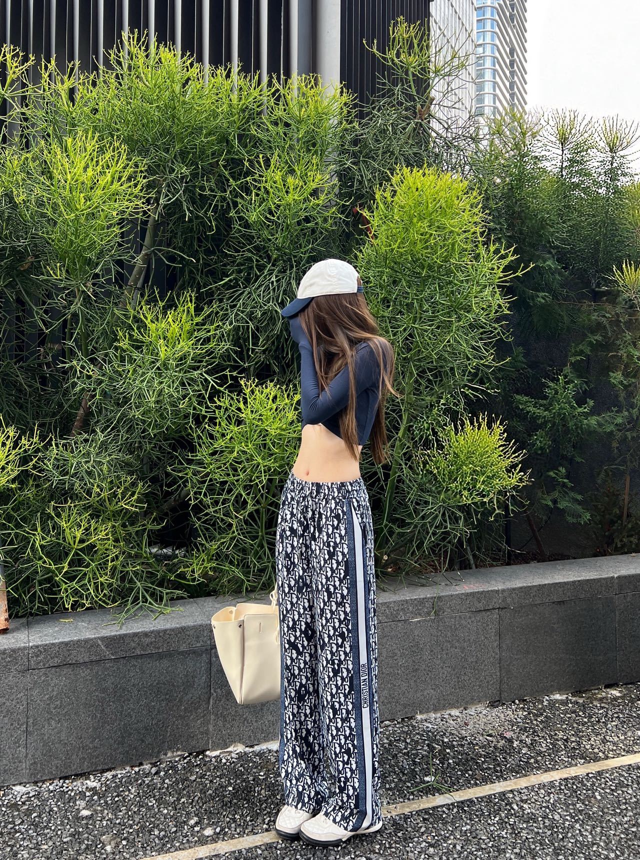 Dior 디올 하이엔드 텍스처 와이드 슬랙스 팬츠 바지 의류