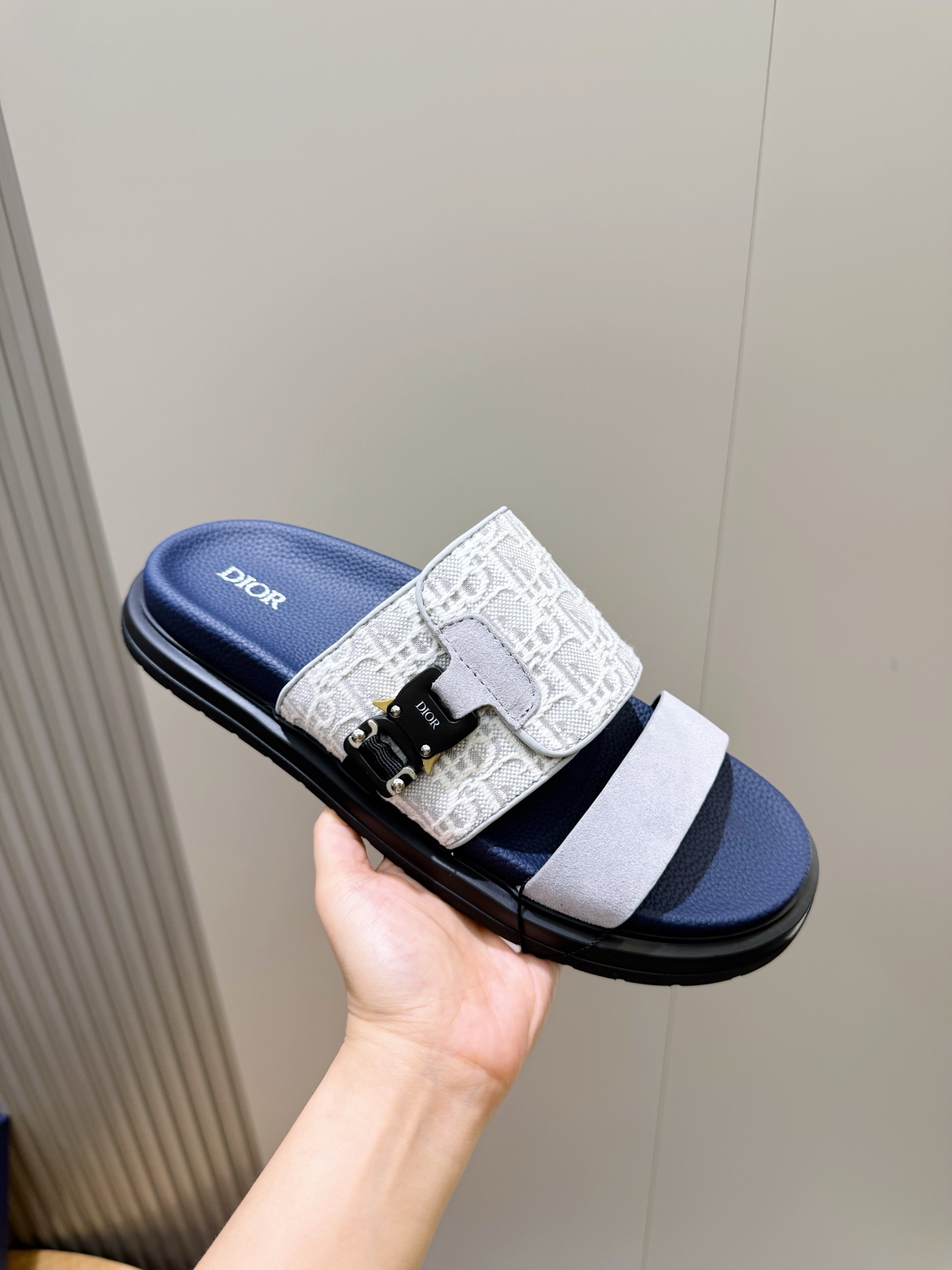 Dior 디올 Aqua 남성 슬라이드 샌들 슬리퍼 신발