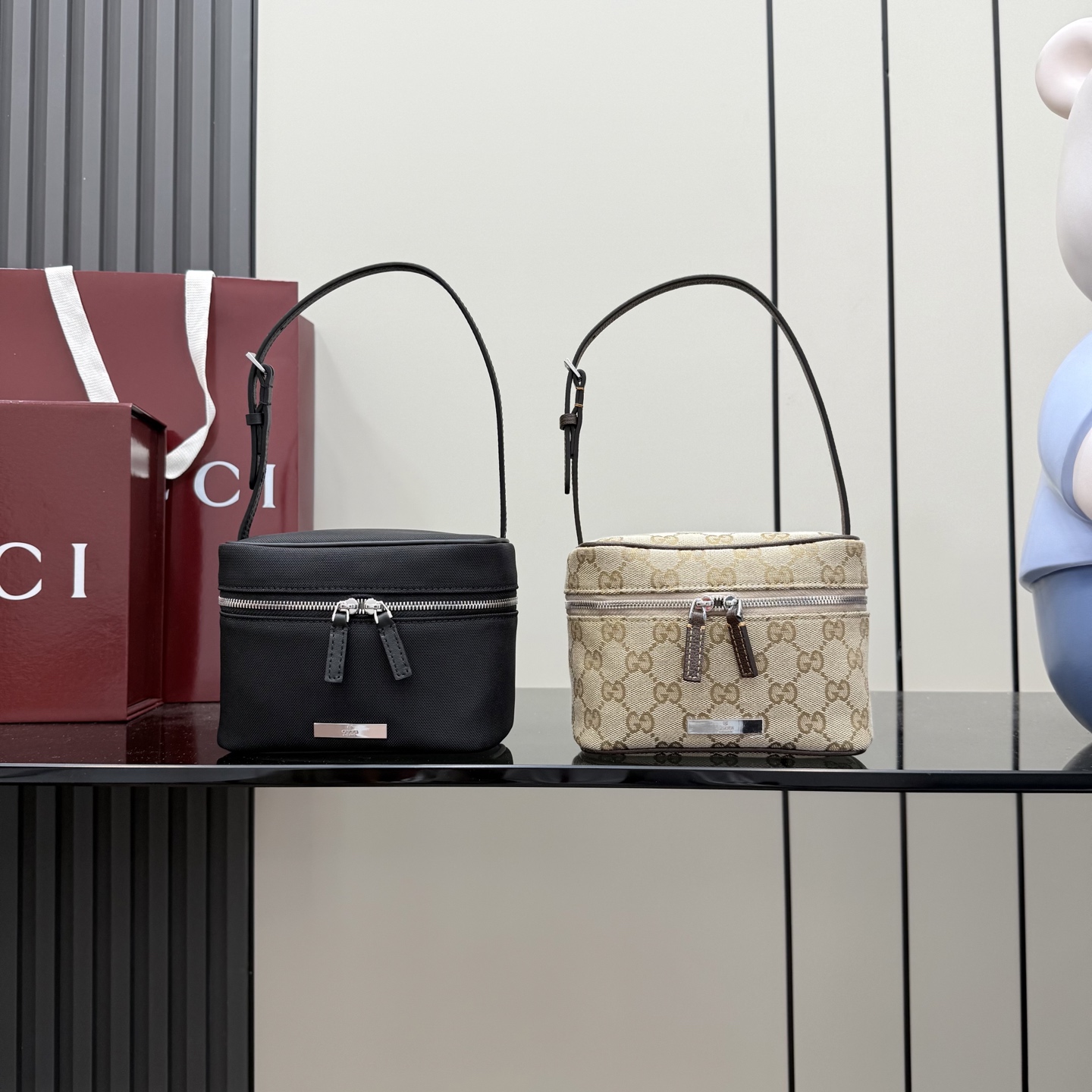 [Gucci] 구찌 Primavera 프리마베라 태그(Tag) GG 캔버스 탑 핸들 미니 백 가방