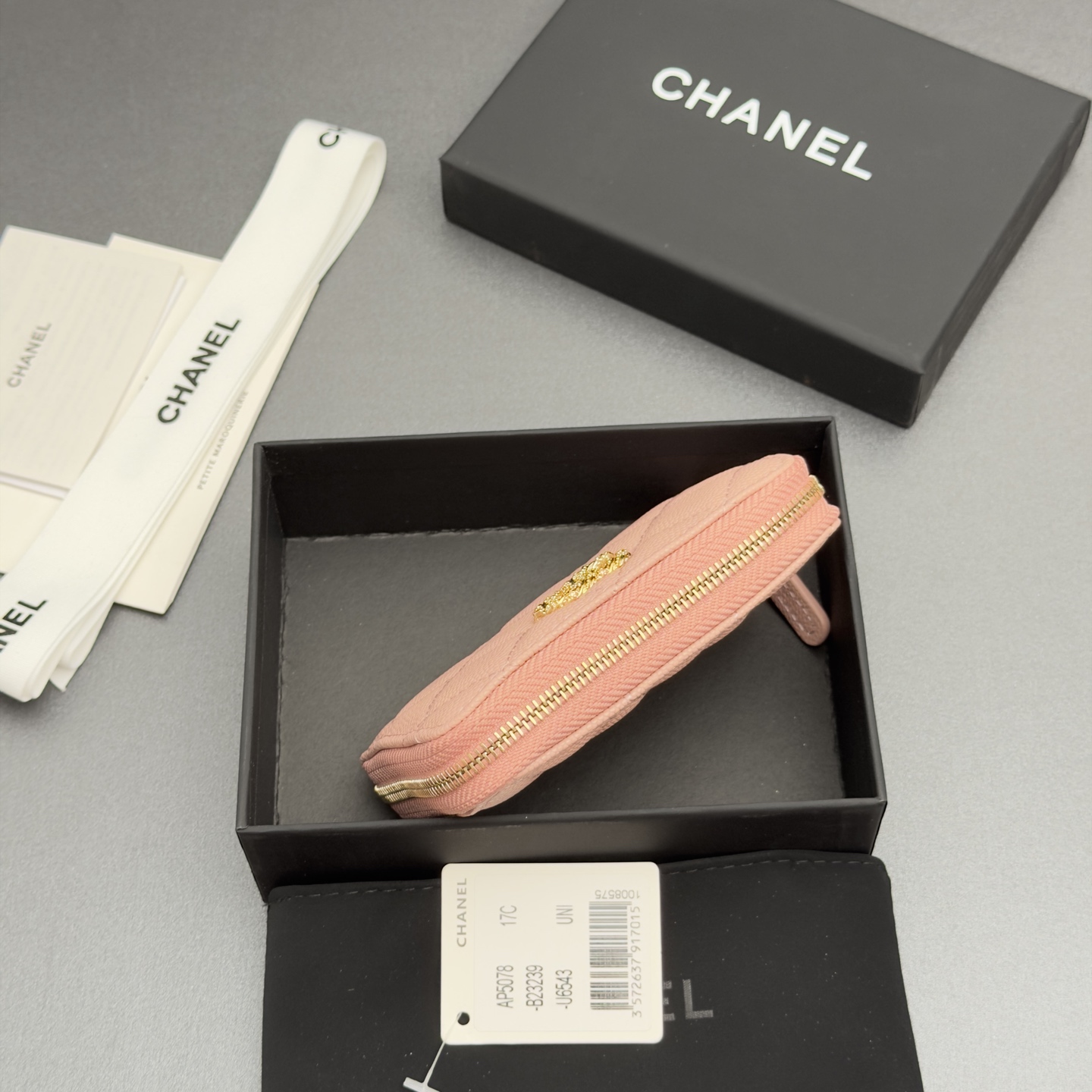 [Chanel] 샤넬 26SS 캐비어 멀티 젬스톤 미니 지퍼 코인 퍼스 지갑