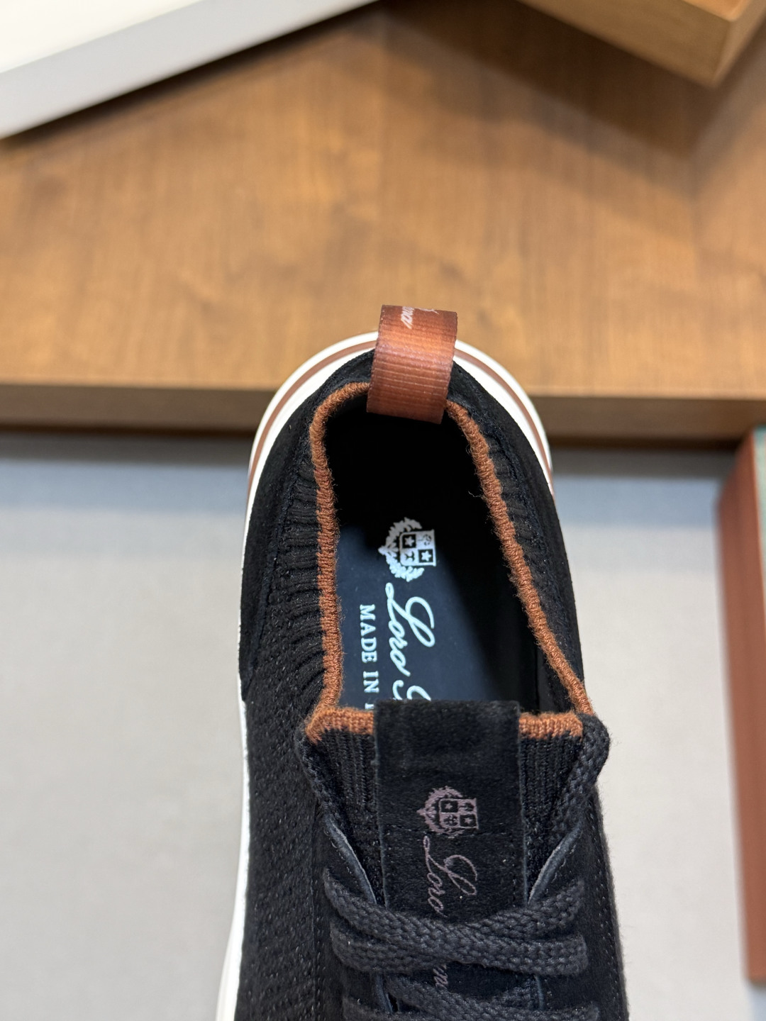 [Loro Piana] LP 로로 피아나 썸머 안톤 워크 레더 앤 패브릭 보트 슈즈 스니커즈 신발