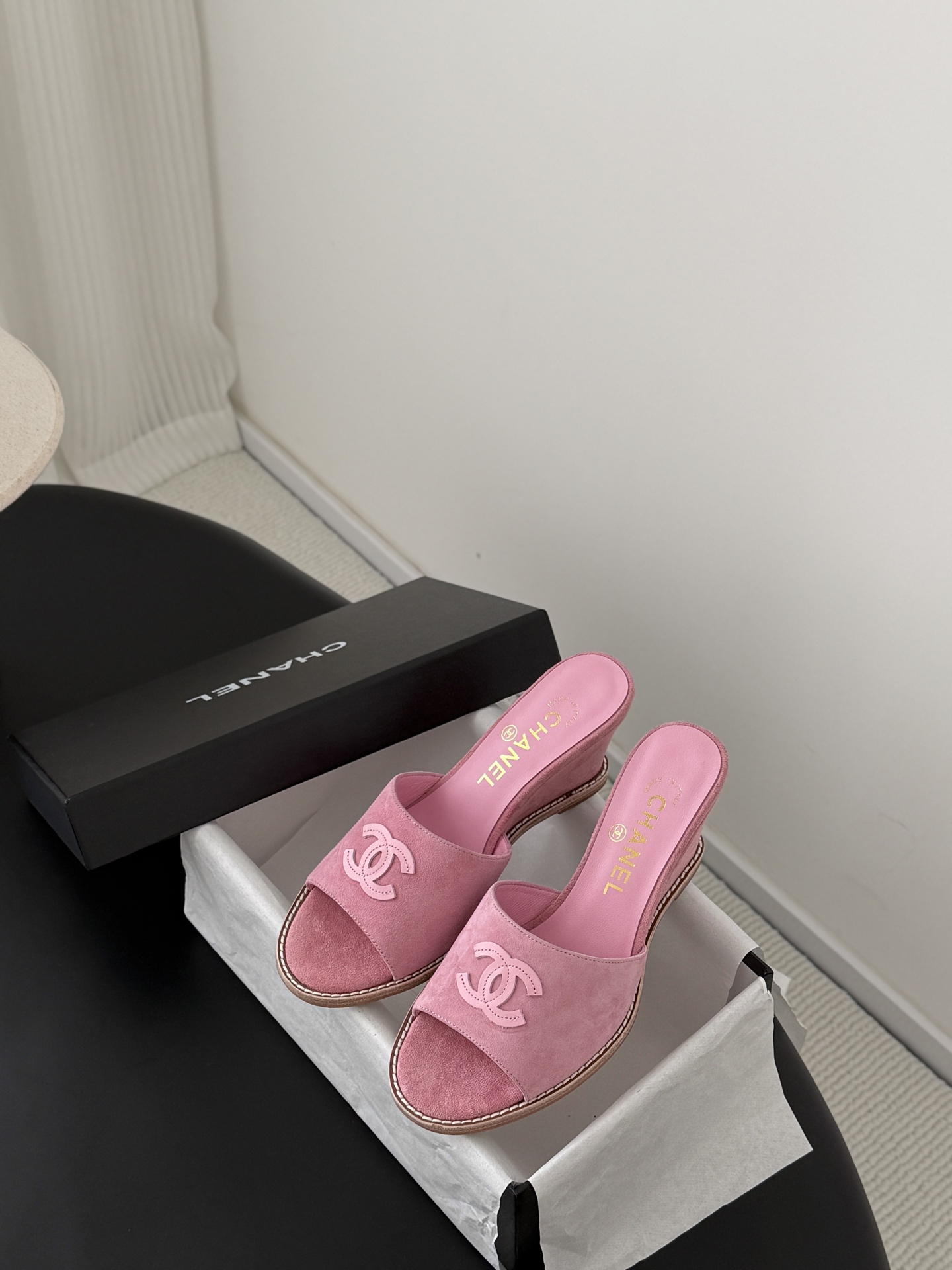 샤넬(CHANEL) 웨지 슬리퍼 신발