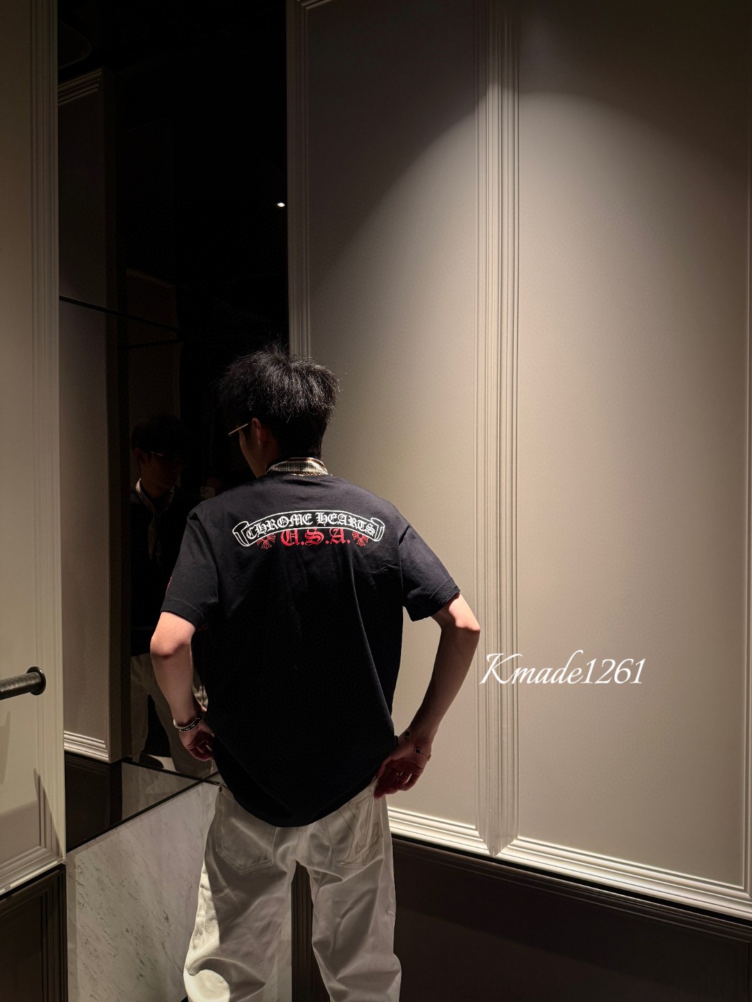 크롬하츠(CHROME HEARTS) 스크롤 프린트 티셔츠 상의 의류