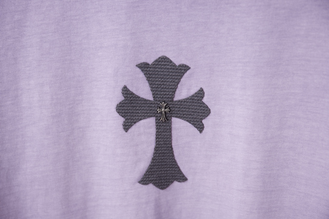 크롬하츠(Chrome Hearts) 데님 크로스 반팔 티셔츠 상의 의류