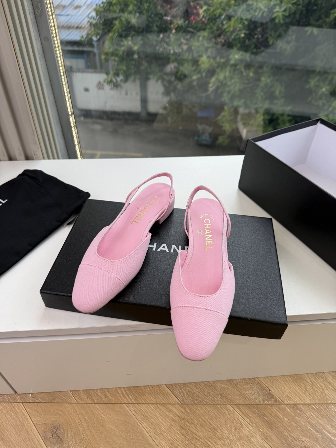 샤넬(CHANEL) 메리제인 슬링백 플랫 신발