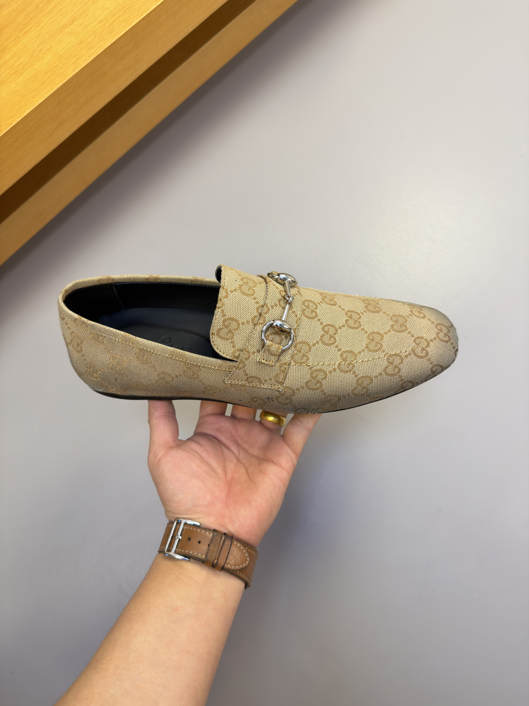 GUCCI 구찌 브랜드 패턴 빈티지 로퍼 구두 신발
