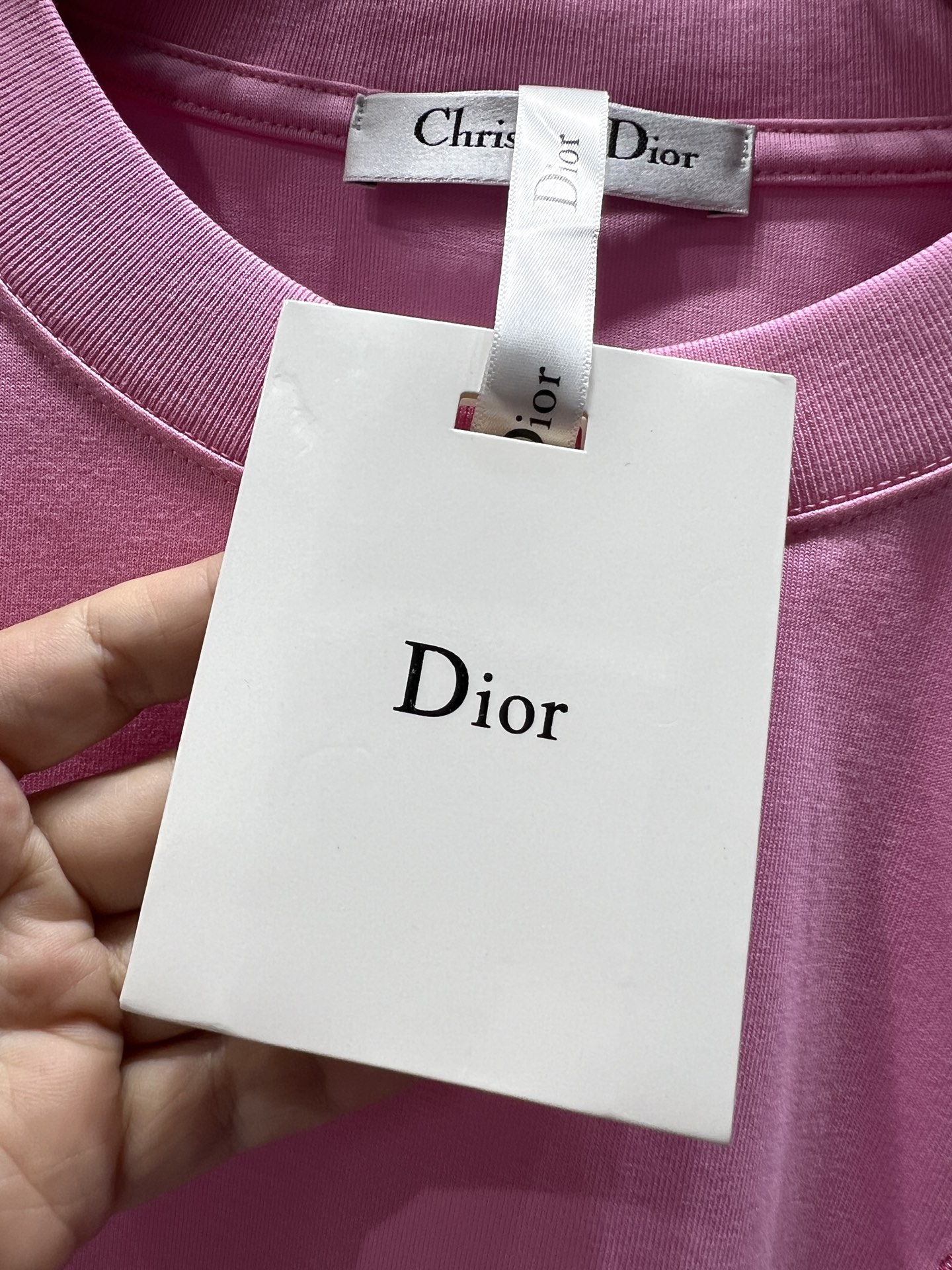 디올(DIOR) CD 로고 자수 반팔 티셔츠 상의 의류