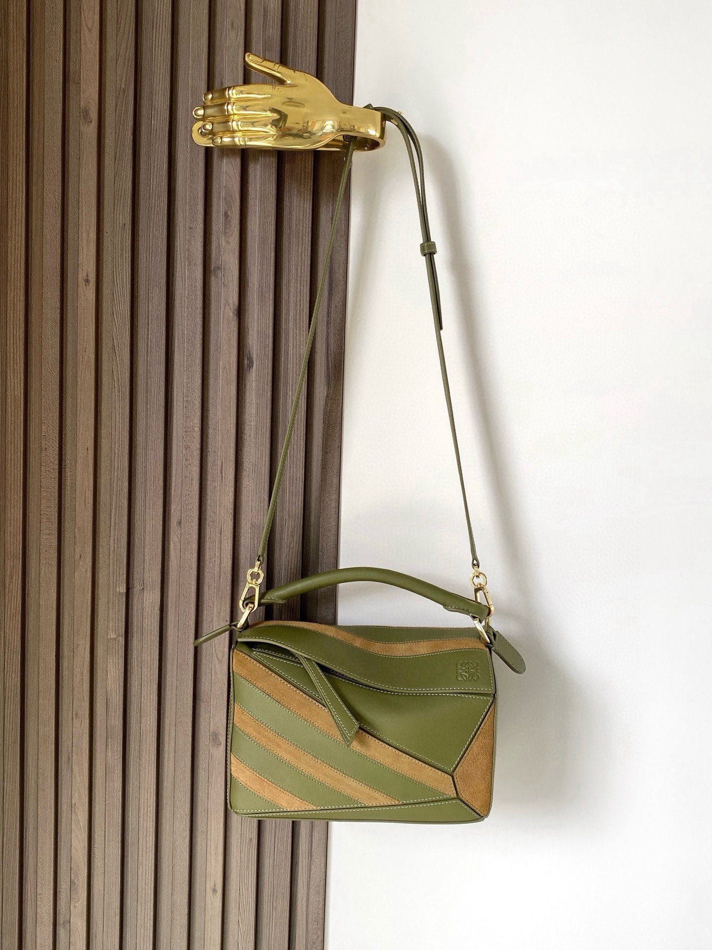 Loewe 로에베 퍼즐(Puzzle) 스몰 핸드백 (올리브 그린 배색) 가방