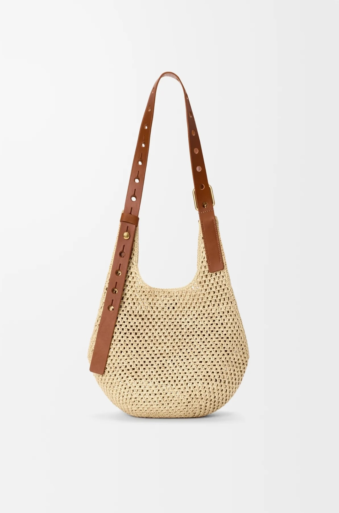 [Loewe] 로에베 Punch Hole Hobo 펀치 홀 호보 라피아 숄더백 가방