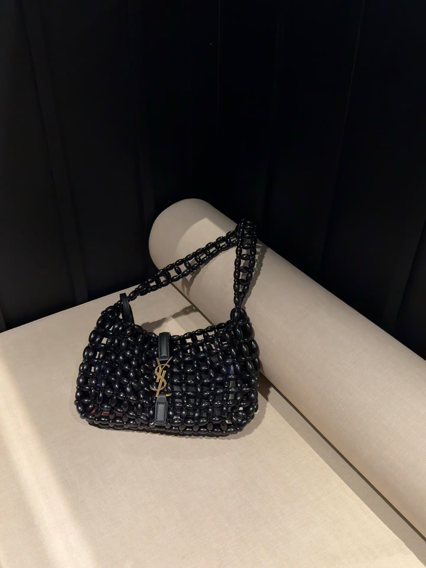 Saint Laurent YSL LE 5A7 생로랑 우드 비즈 호보백 가방 / 657228