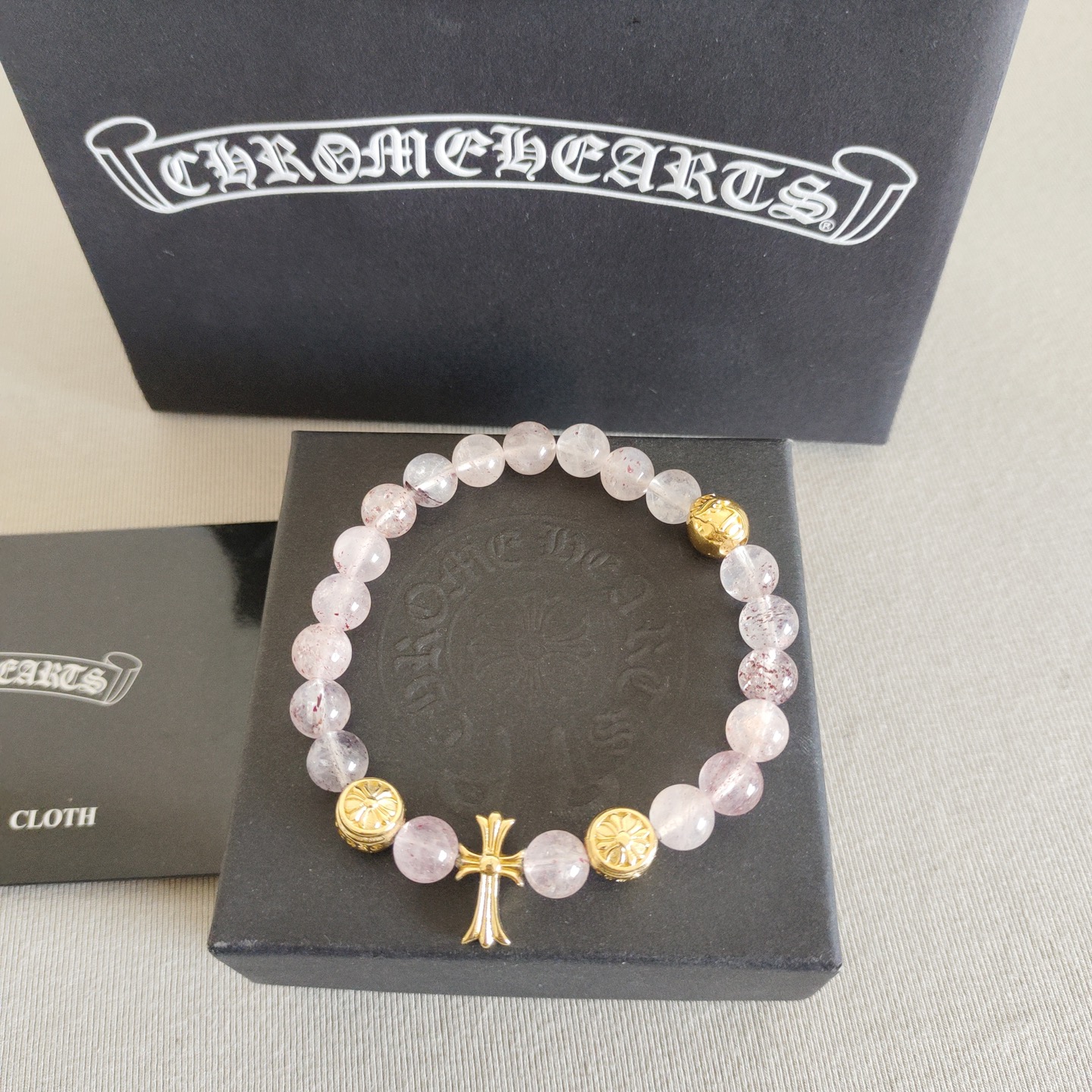 크롬하츠(CHROME HEARTS) 빈티지 크로스 비즈 팔찌 악세사리