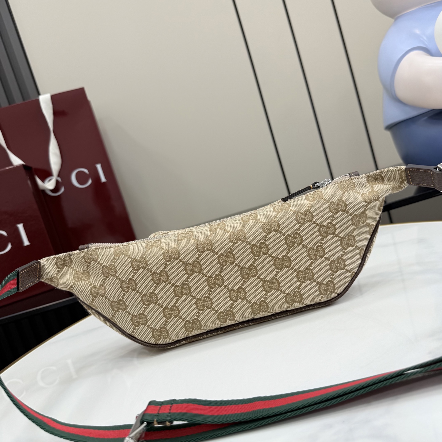 [Gucci] 구찌 Primavera 프리마베라 태그(Tag) GG 캔버스 미니 백 힙색 가방