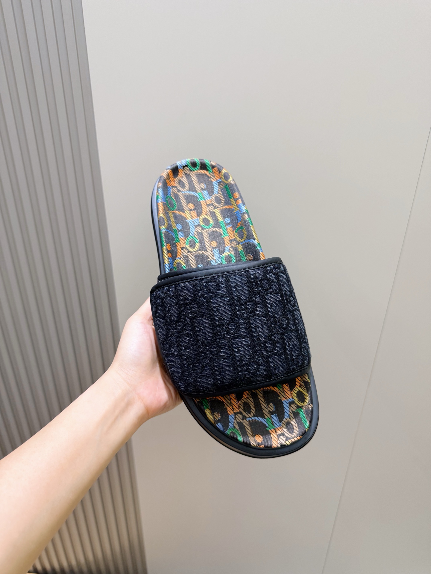 Dior 디올 Aqua 남성 슬라이드 샌들 슬리퍼 신발