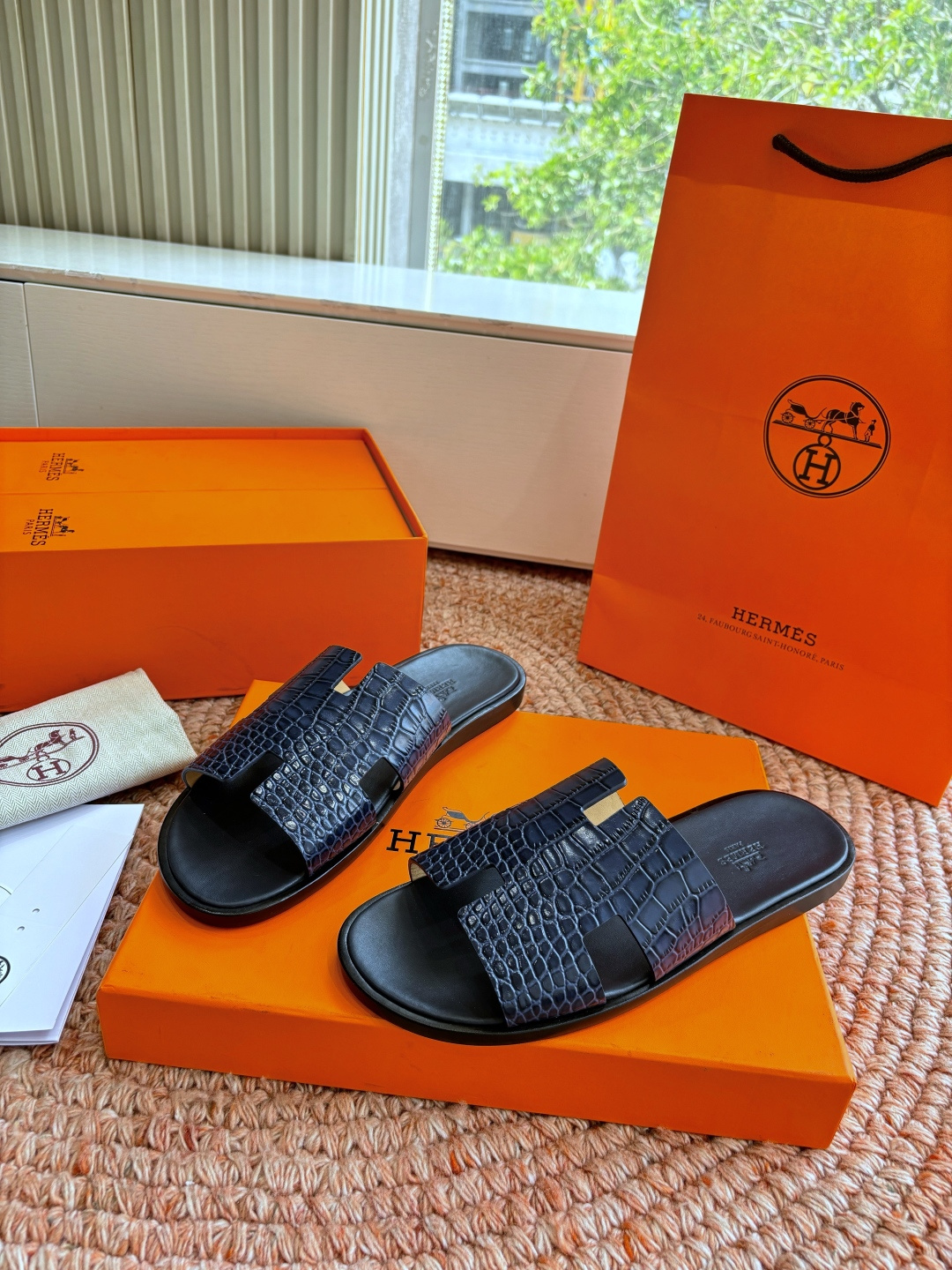 에르메스(HERMES) H 스트랩 슬리퍼 샌들 신발