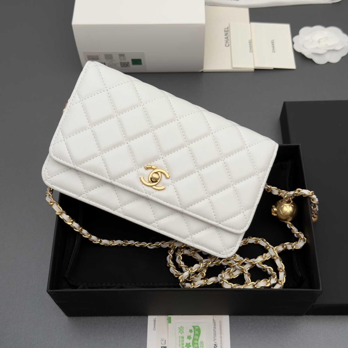 [Chanel] 샤넬 이탈리안 램스킨 클래식 체인 파우치/클러치 가방