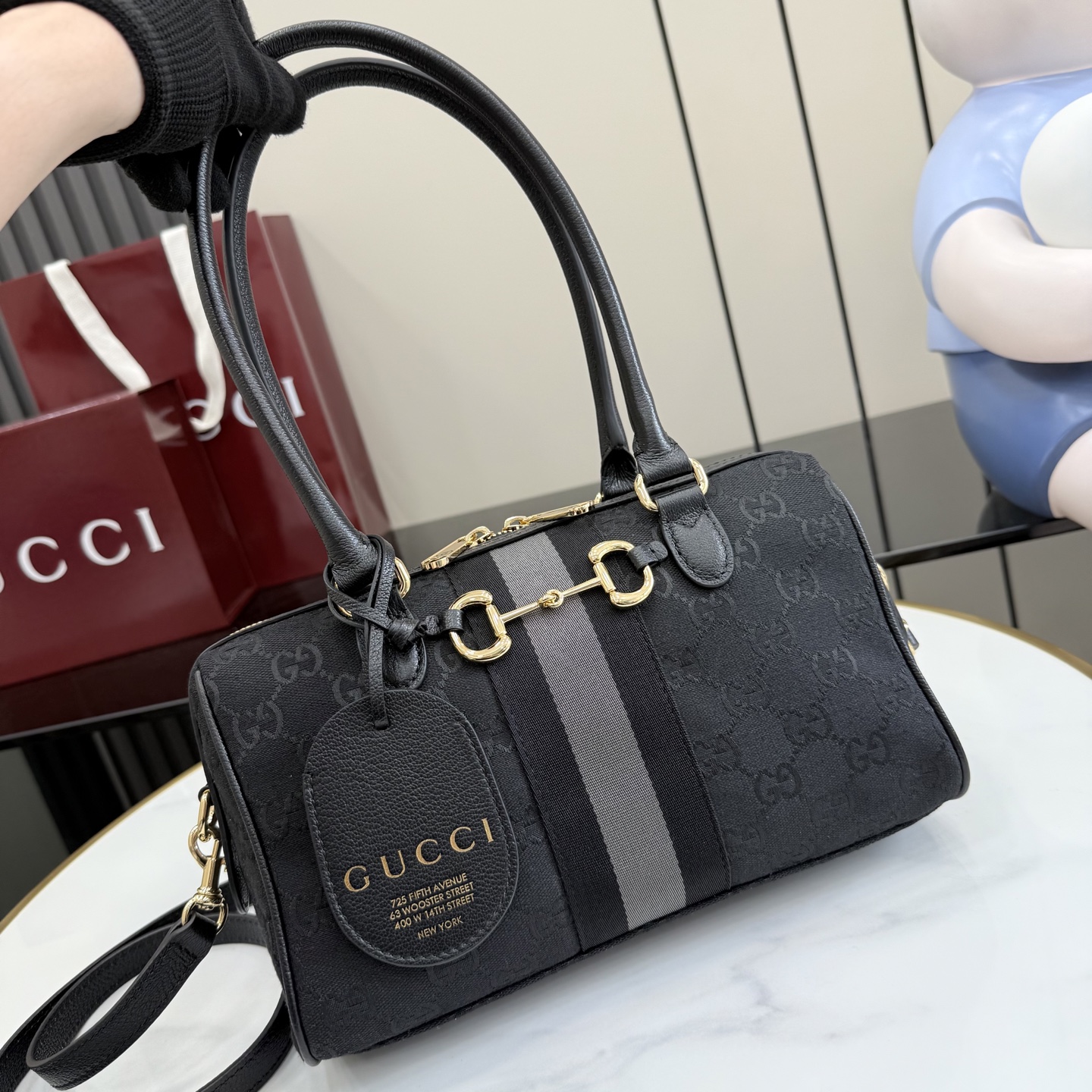 GUCCI 구찌 Gucci NY 컬렉션 보르세토(Borsetto) 핸드백 가방