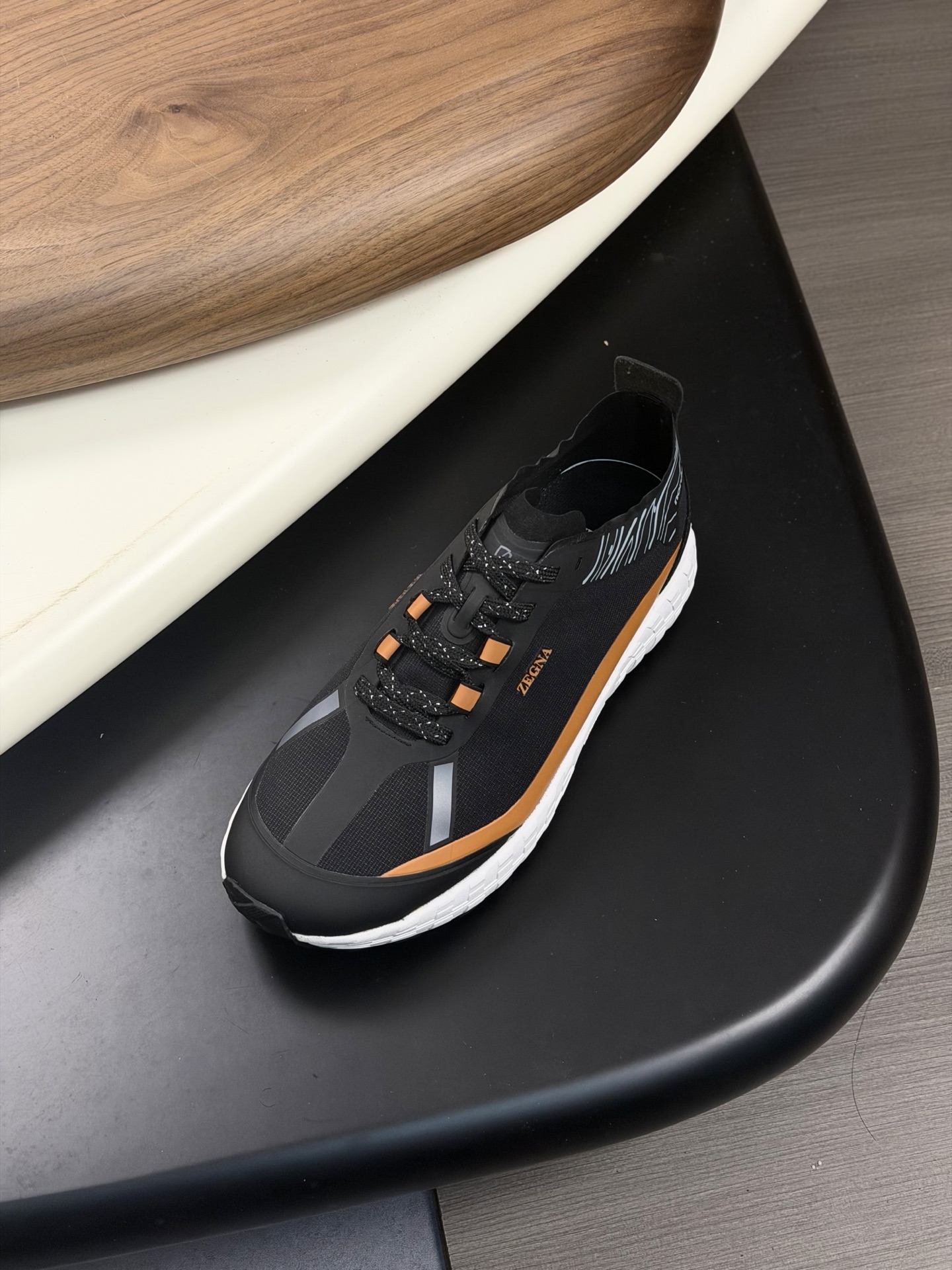 Zegna 제냐 232 스웨이드 스니커즈 신발