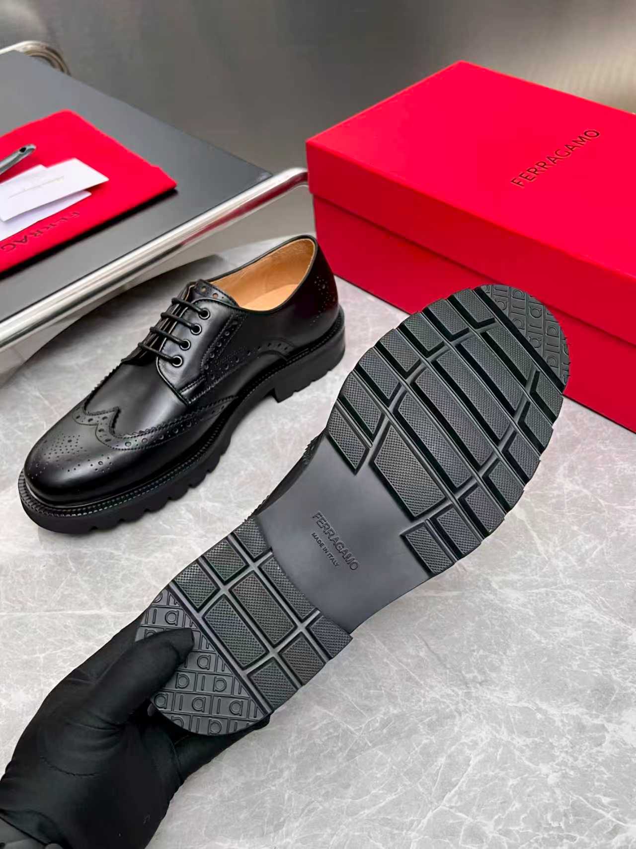 Ferragamo 페라가모 클래식 남성 더비 슈즈 구두 신발