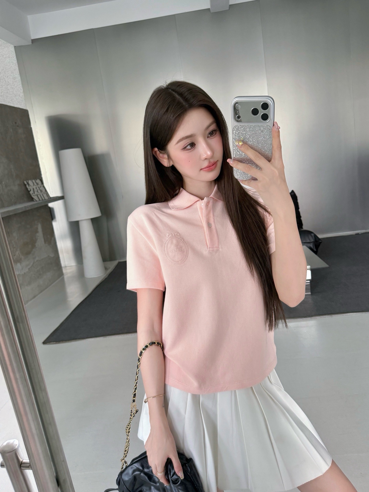 디올(DIOR) 메다이옹 자수 폴로 셔츠 상의 의류