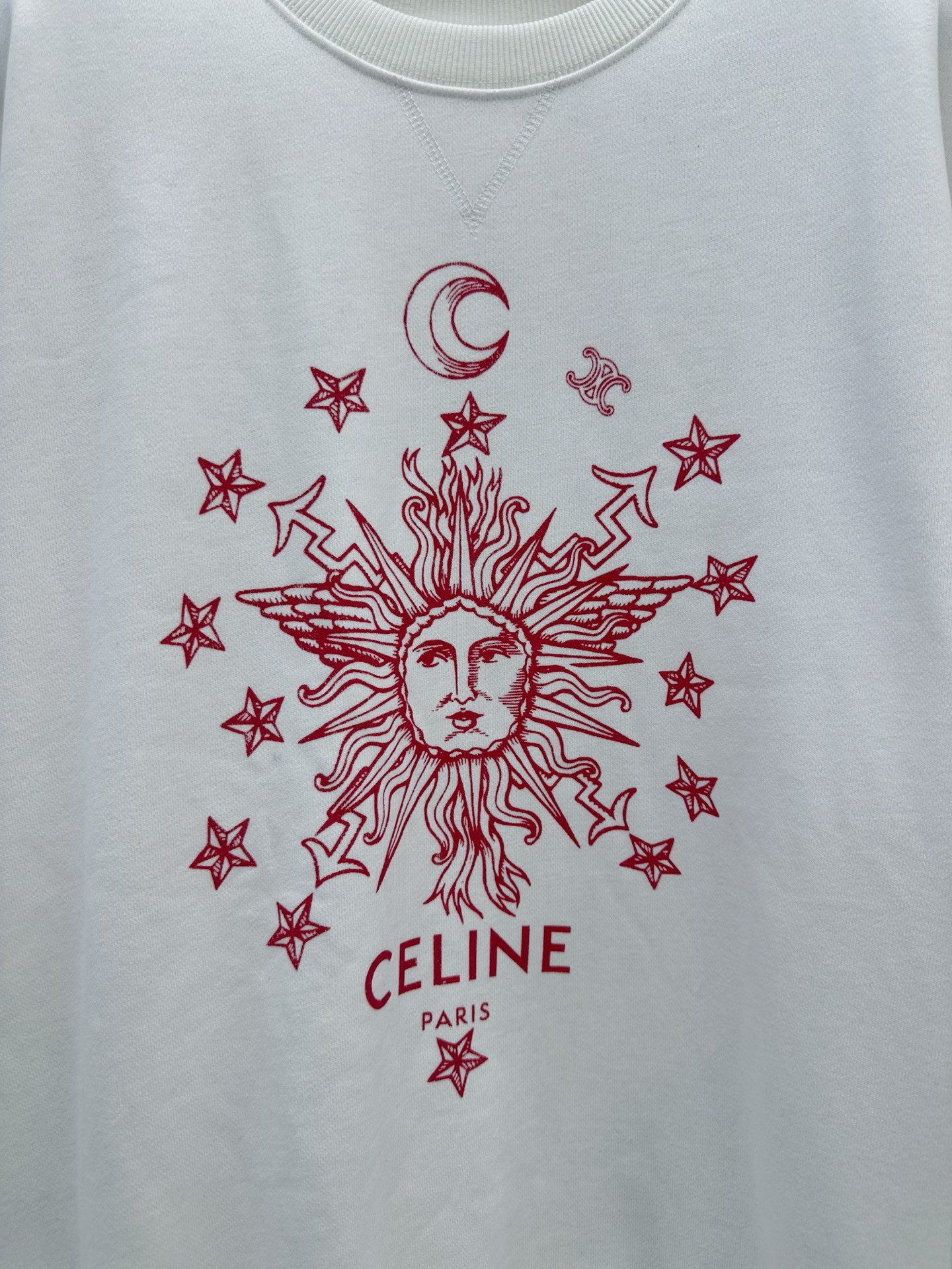 셀린느(CELINE) 스타 문 토템 자수 크루넥 맨투맨 상의 의류