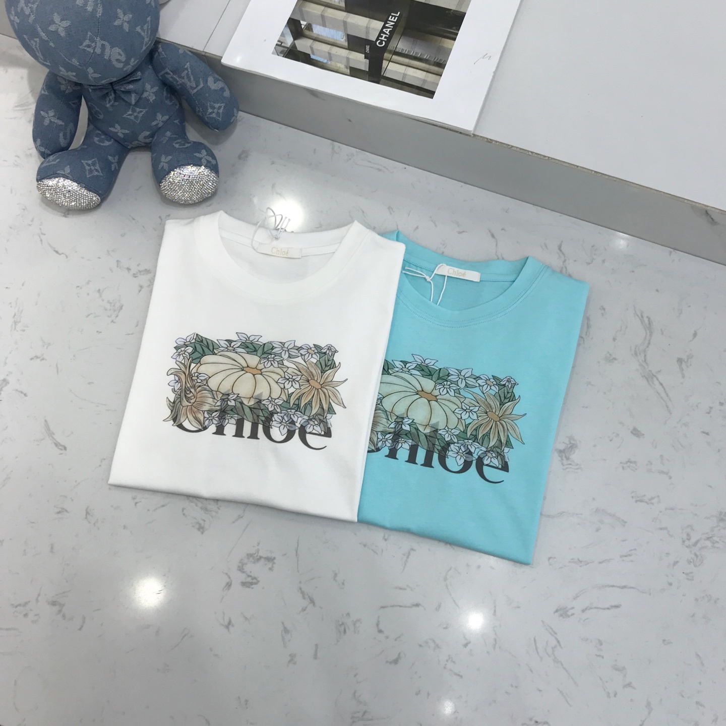[Chloé] 끌로에 핸드페인팅 데이지 로고 반팔 티셔츠 의류