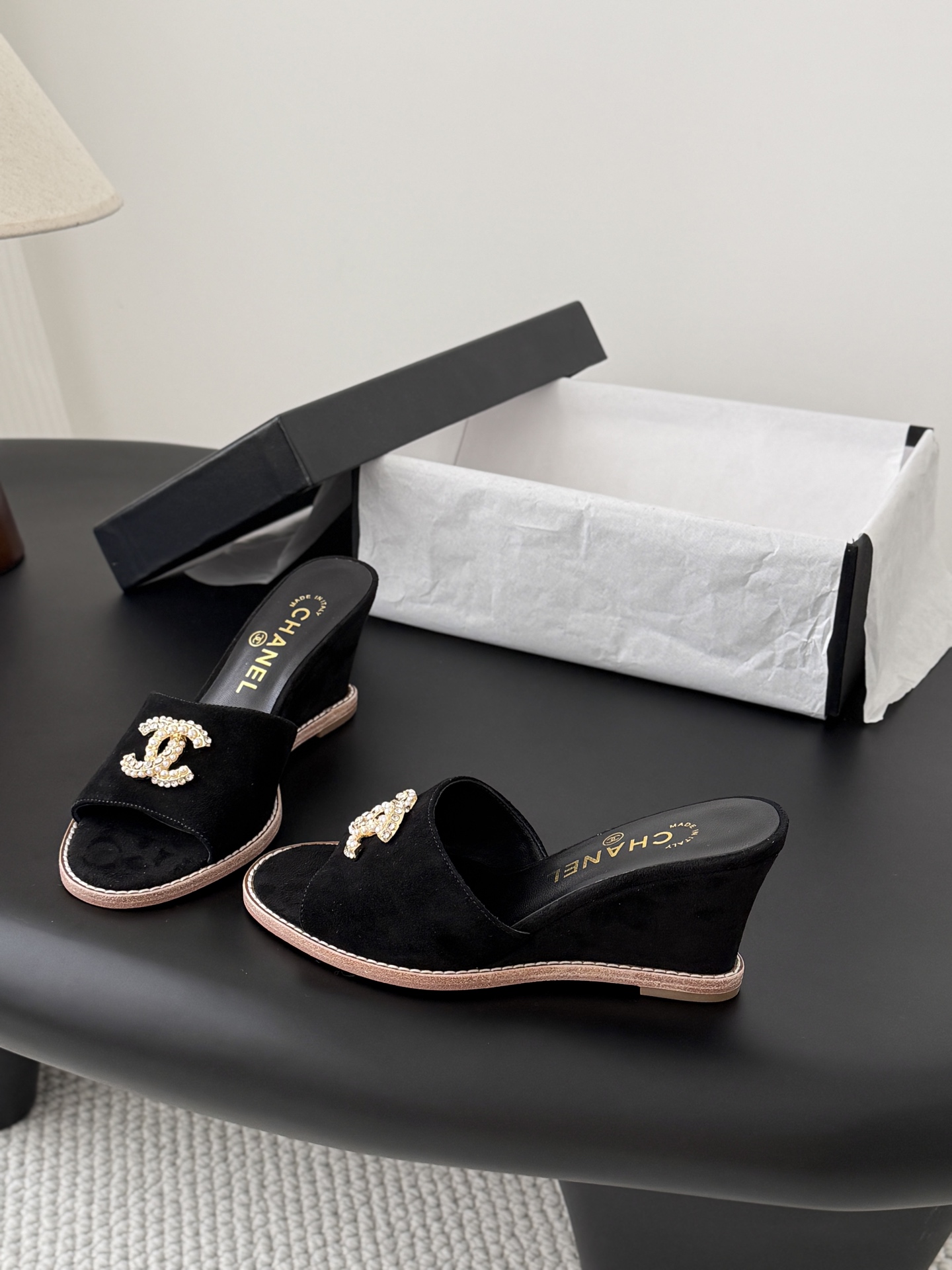 샤넬(CHANEL) 웨지 슬리퍼 신발