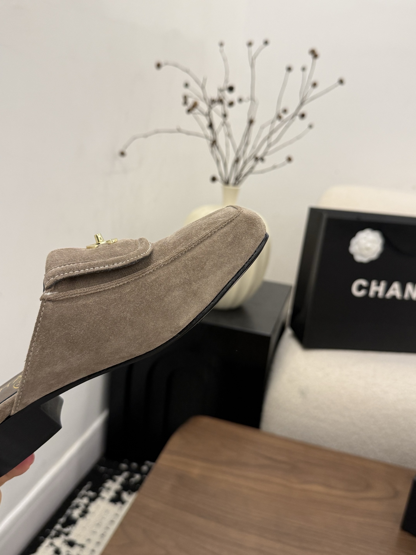 샤넬(CHANEL) 스퀘어토 미들굽 슬리퍼 신발