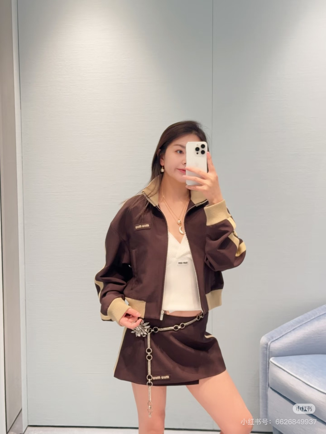 미우미우(MIU MIU) 배색 스포츠 재킷 의류