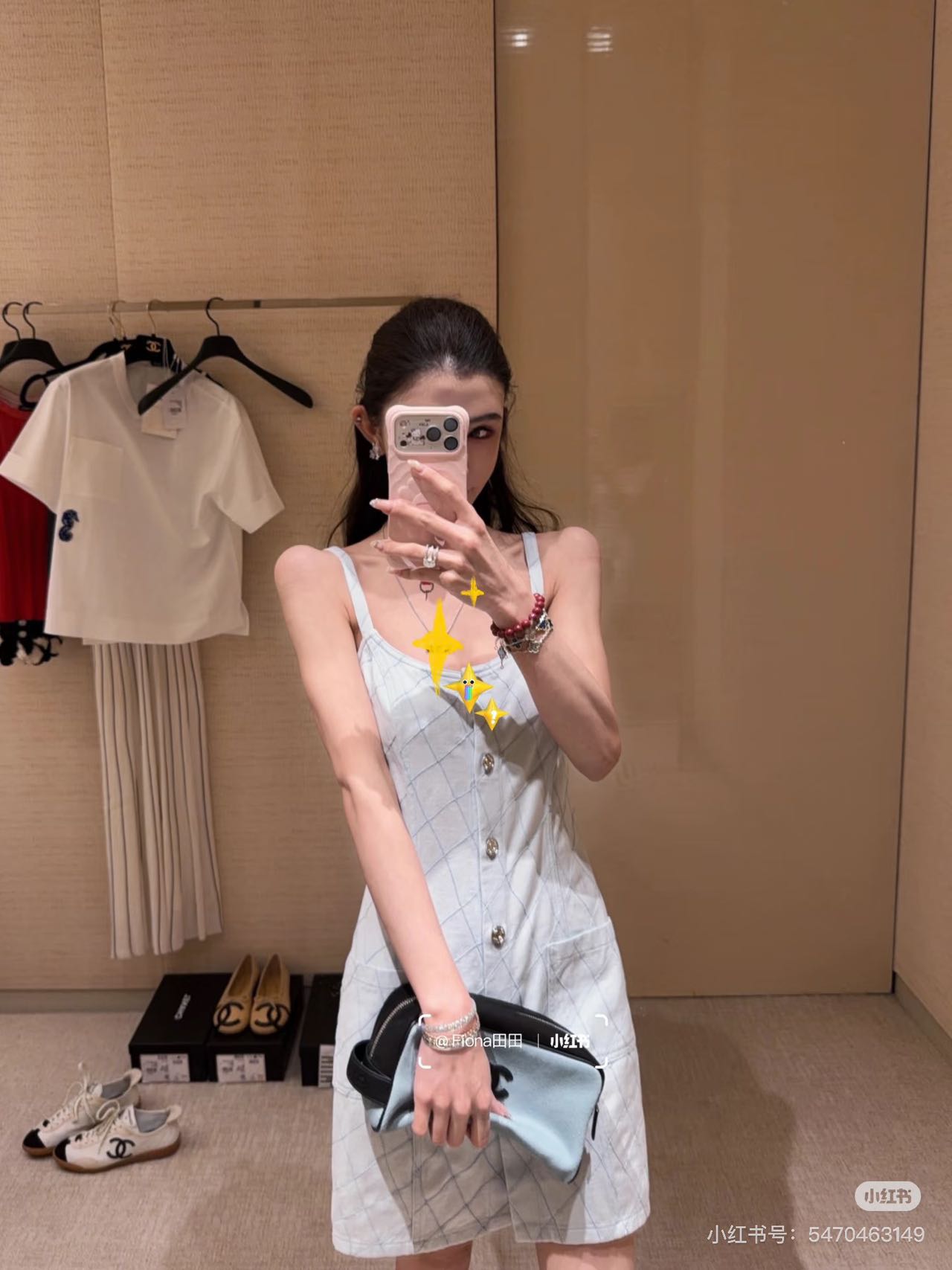 [Chanel] 샤넬 26SS 다이아 퀼팅 데님 뷔스티에 원피스 의류