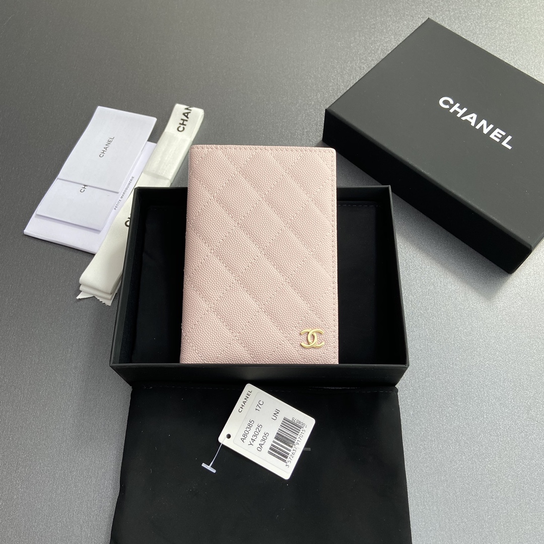 [Chanel] 샤넬 램스킨 퀼팅 패스포트 홀더/여권 지갑