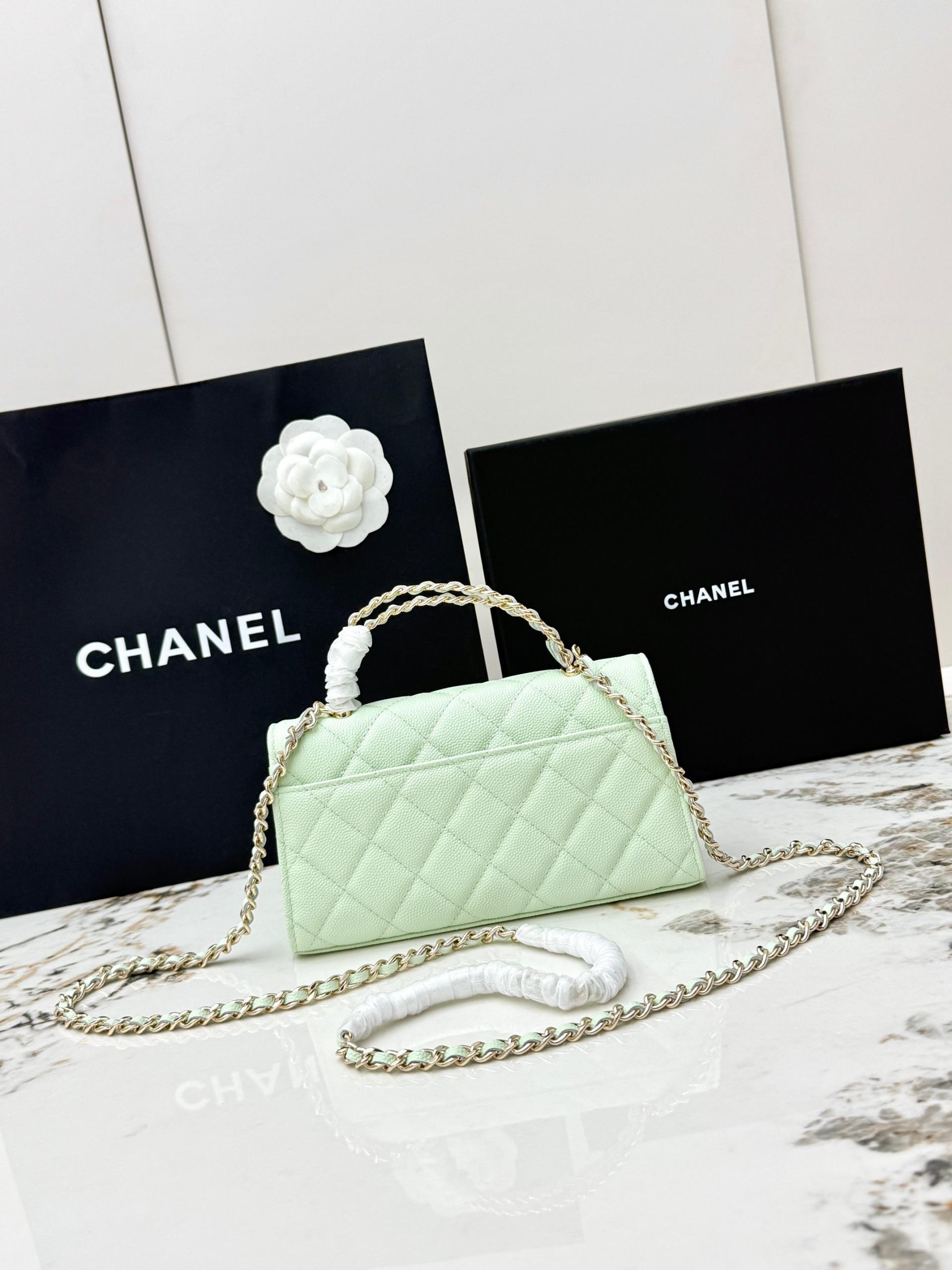 Chanel 25S 샤넬 캐비어 카우레더 Kelly 핸들백 가방