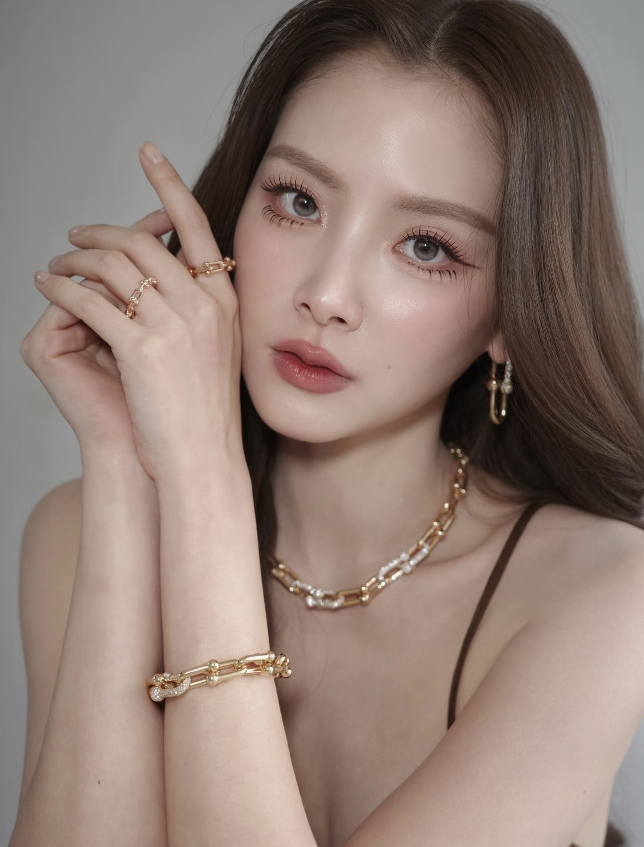 티파니(TIFFANY & CO.) 실버 큐빅 말굽 목걸이 악세사리