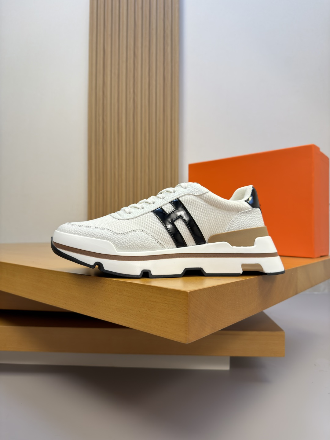 Hermes 에르메스 H 로고 캐주얼 운동화 스니커즈 신발