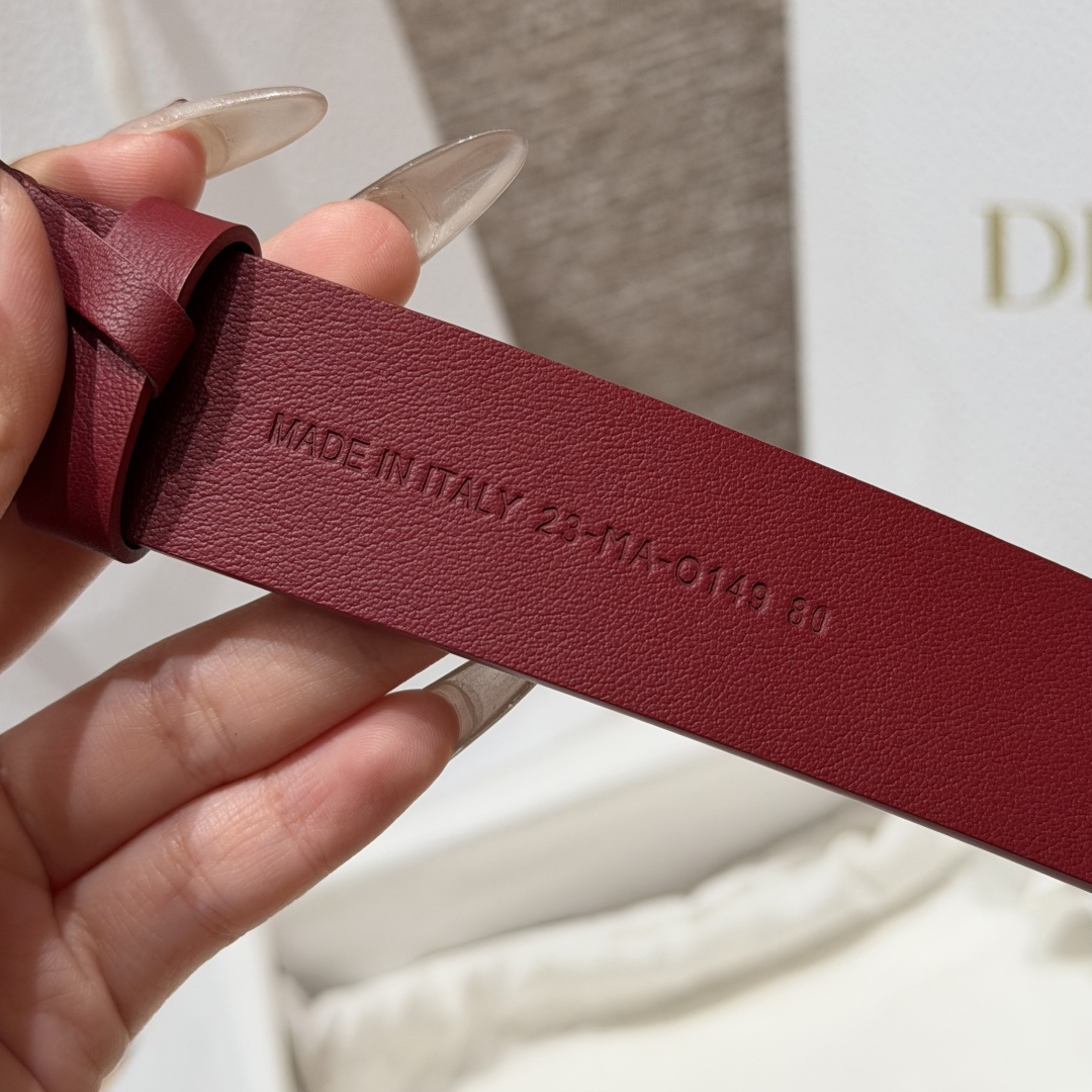 디올(DIOR) 리버서블 카프스킨 앤티크 핀 버클 벨트