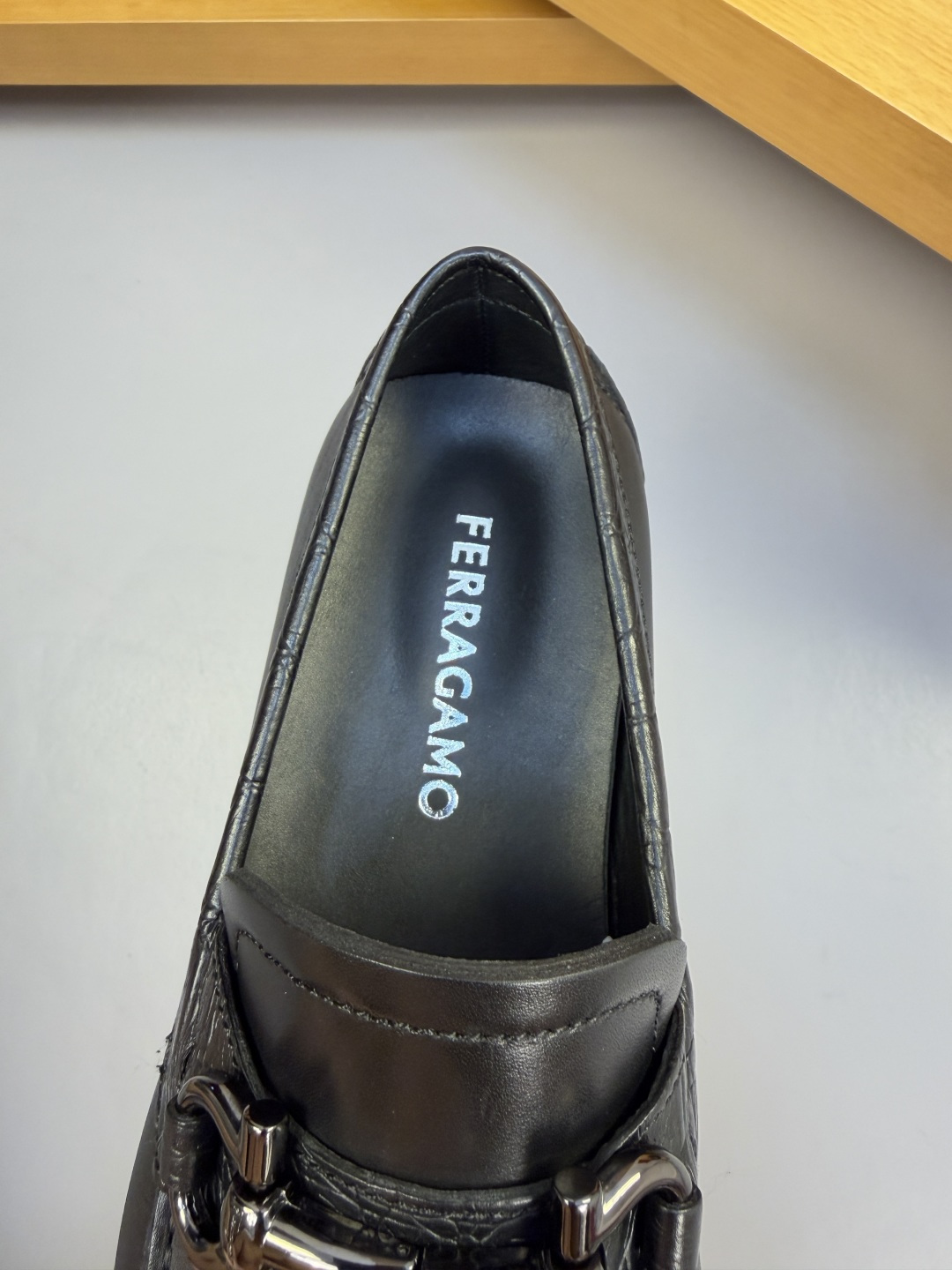 Ferragamo 페라가모 나파 & 스톤 콤비 정장화 로퍼 구두 신발