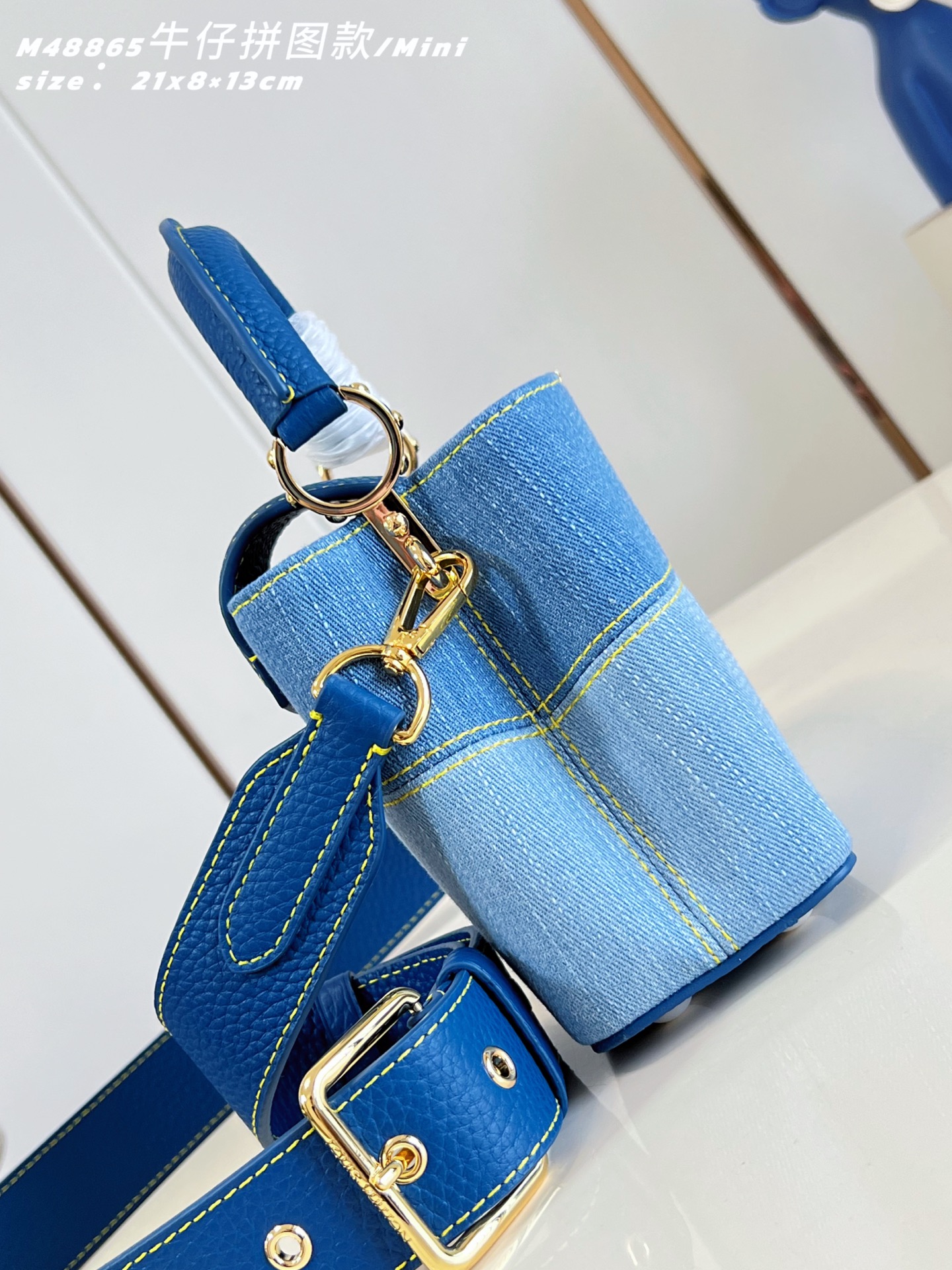 [Louis Vuitton] LV 루이비통 카퓌신 Capucines mini 미니 데님 패치워크 토트백 가방
