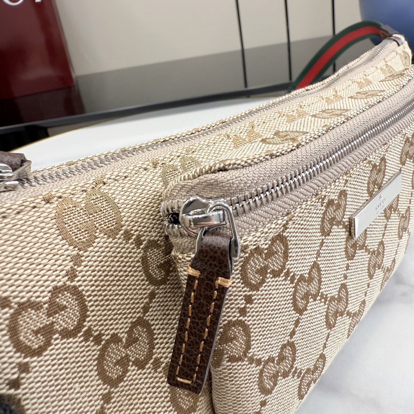 [Gucci] 구찌 Primavera 프리마베라 태그(Tag) GG 캔버스 미니 백 힙색 가방