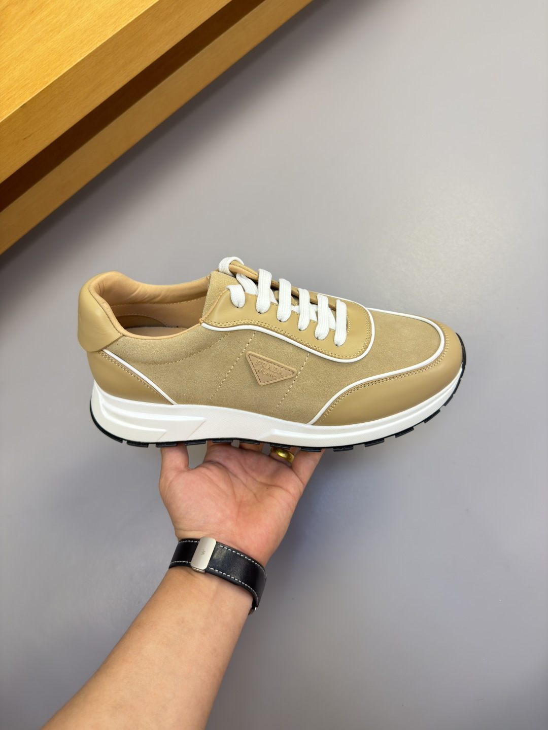 [Prada] 프라다 나파 & 스웨이드 콤비 스니커즈 신발