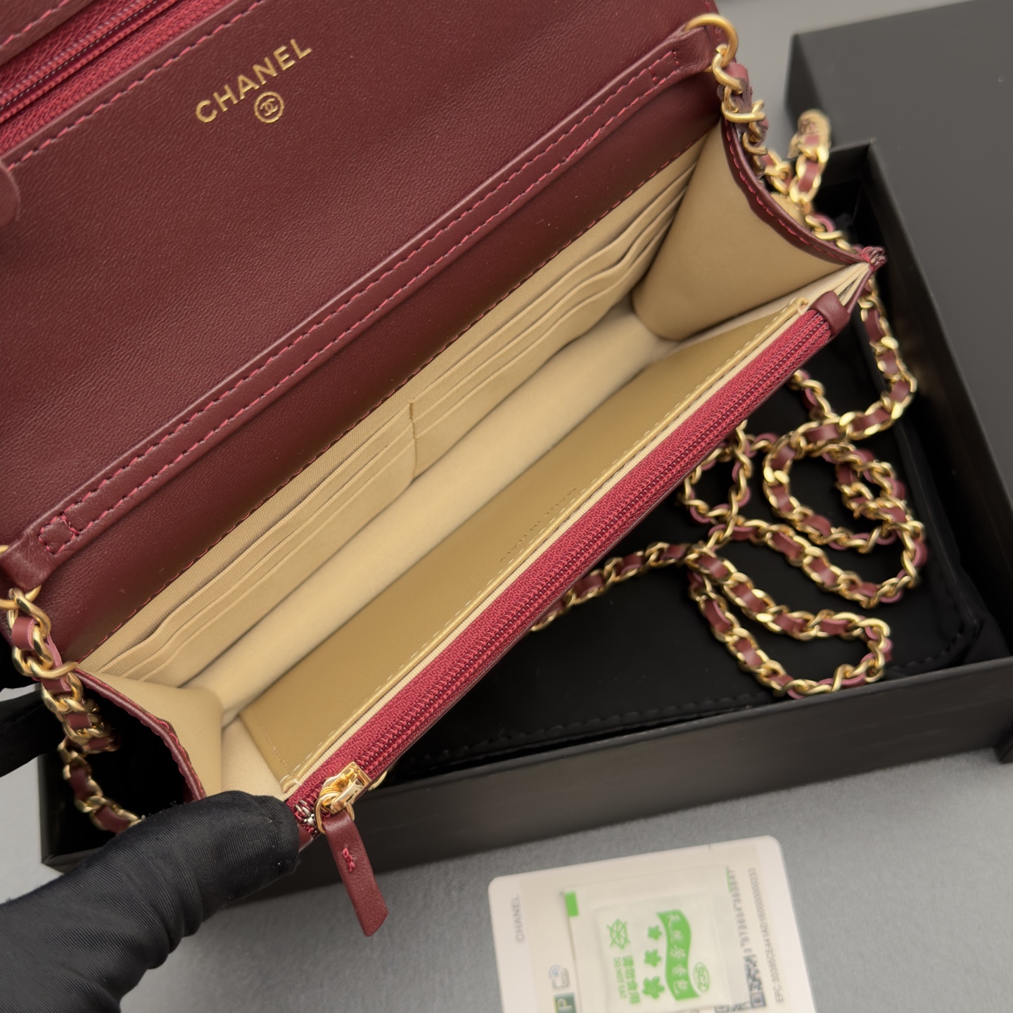 [Chanel] 샤넬 이탈리안 램스킨 클래식 체인 파우치/클러치 가방