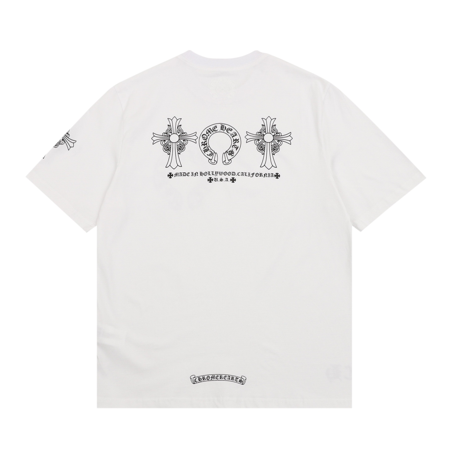 크롬하츠(CHROME HEARTS) 텅 그래픽 프린트 반팔 티셔츠 상의 의류 복제