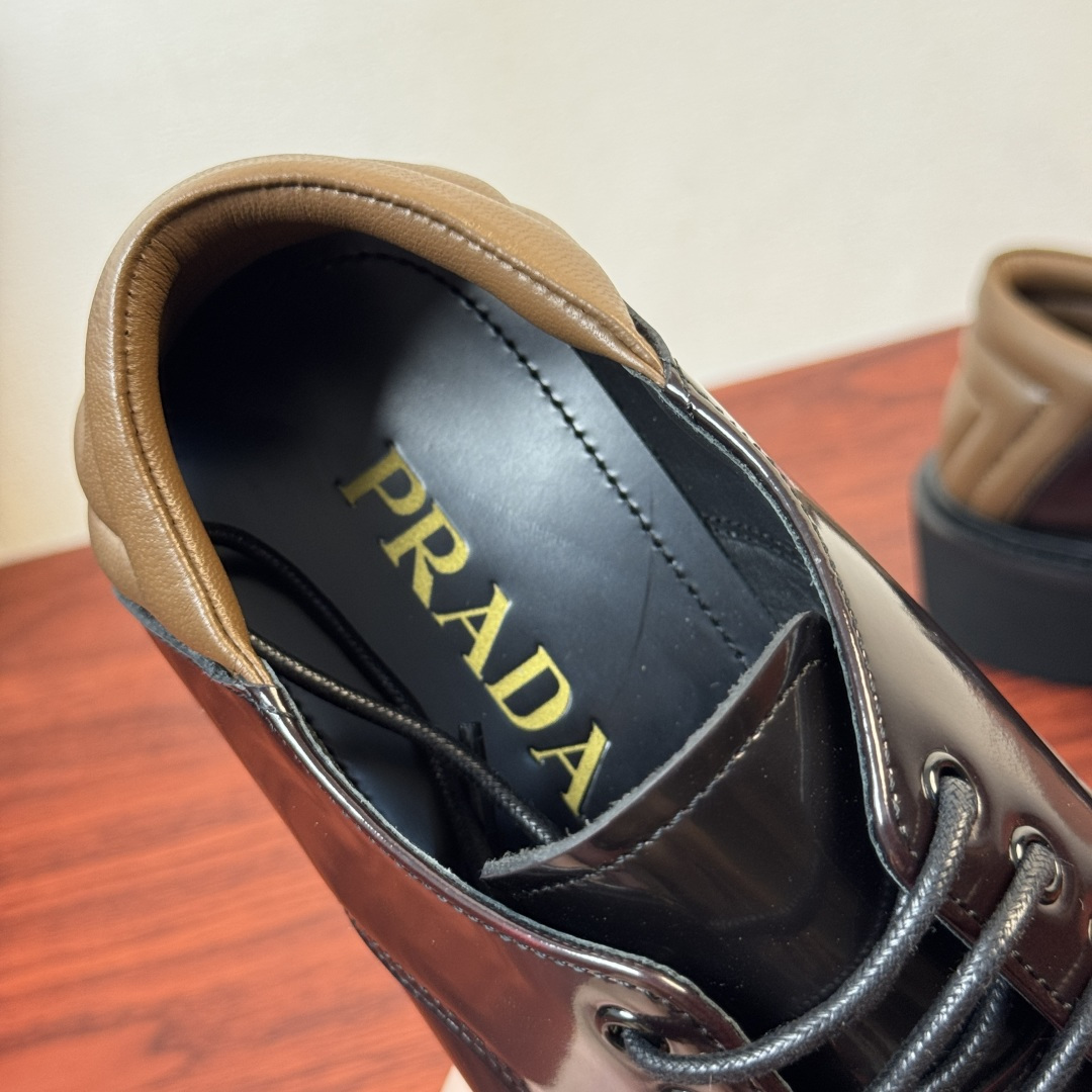 PRADA 프라다 투웨이 가죽 더비 슈즈 구두 신발