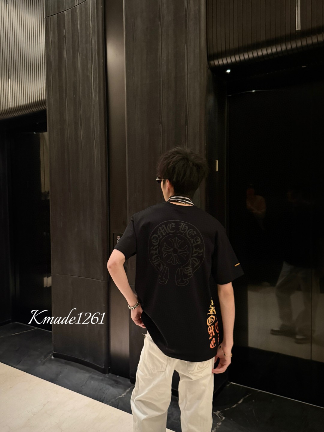 크롬하츠(CHROME HEARTS) 그라데이션 호스슈 프린트 티셔츠 상의 의류