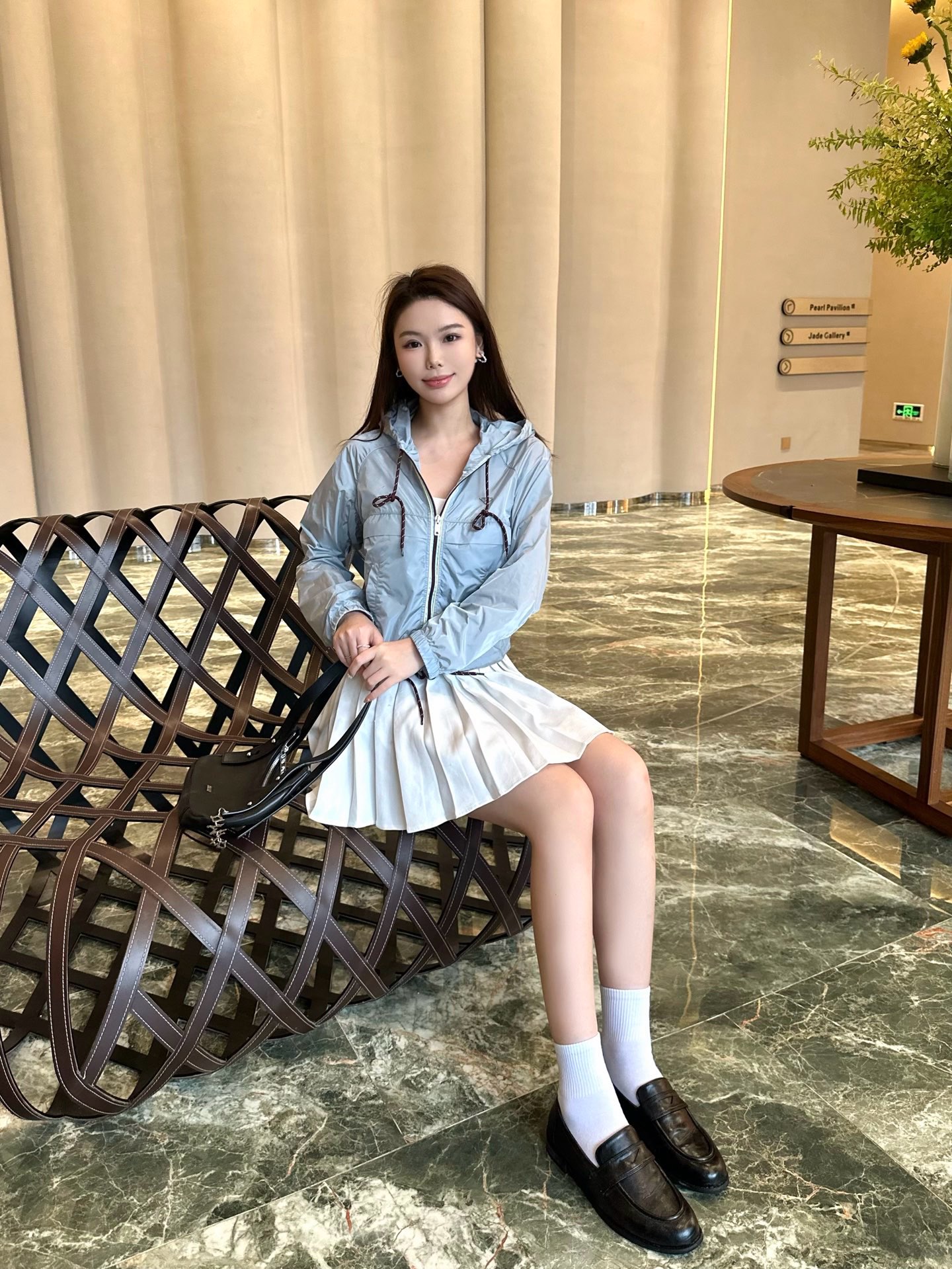 프라다(PRADA) 로고 후드 나일론 재킷 상의 의류