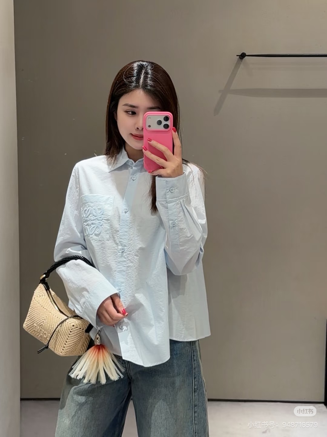 로에베(LOEWE) 로고 포켓 긴팔 셔츠 의류