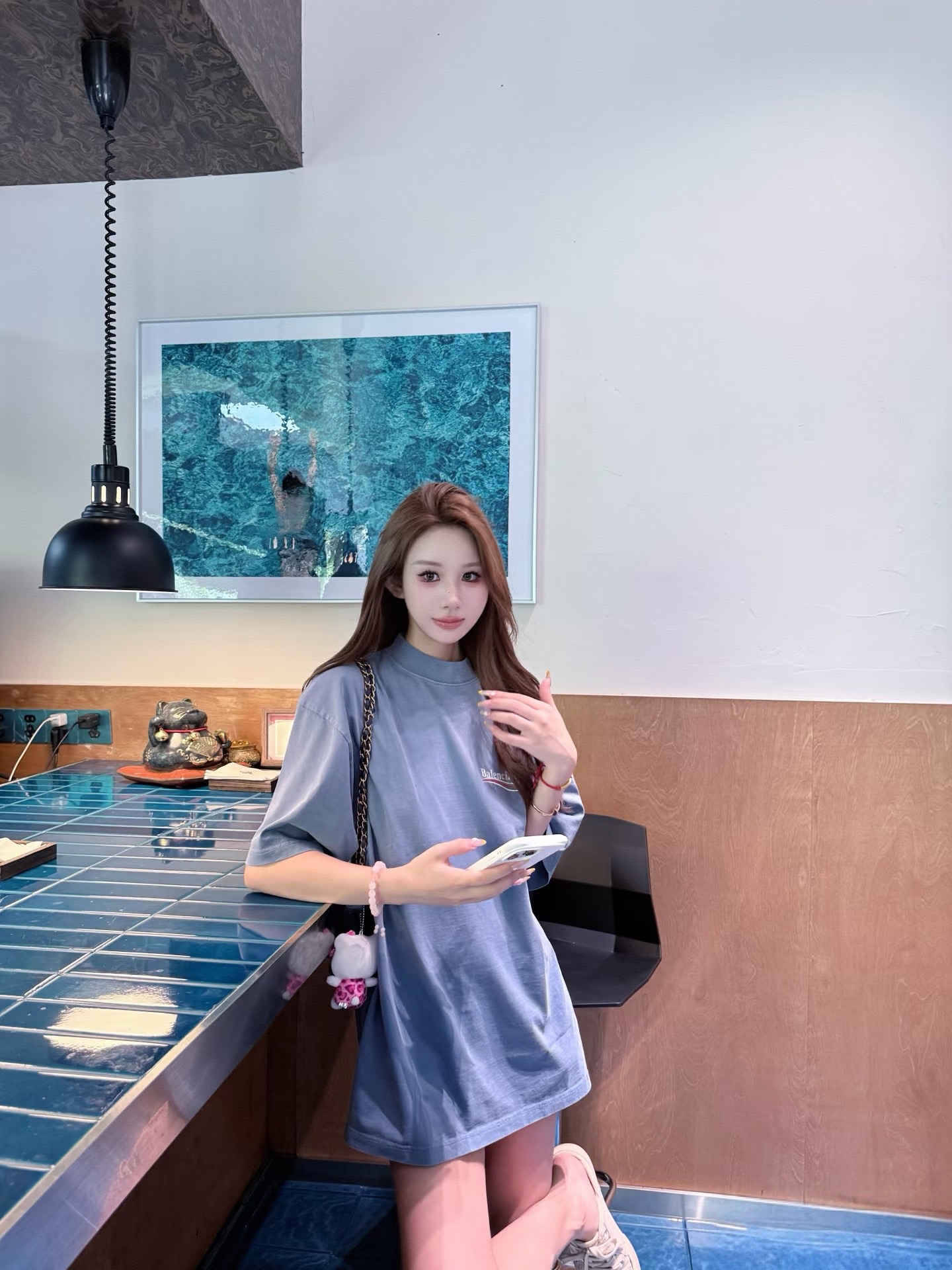 발렌시아가(BALENCIAGA) 코카콜라 웨이브 레터링 프린트 반팔 티셔츠 의류