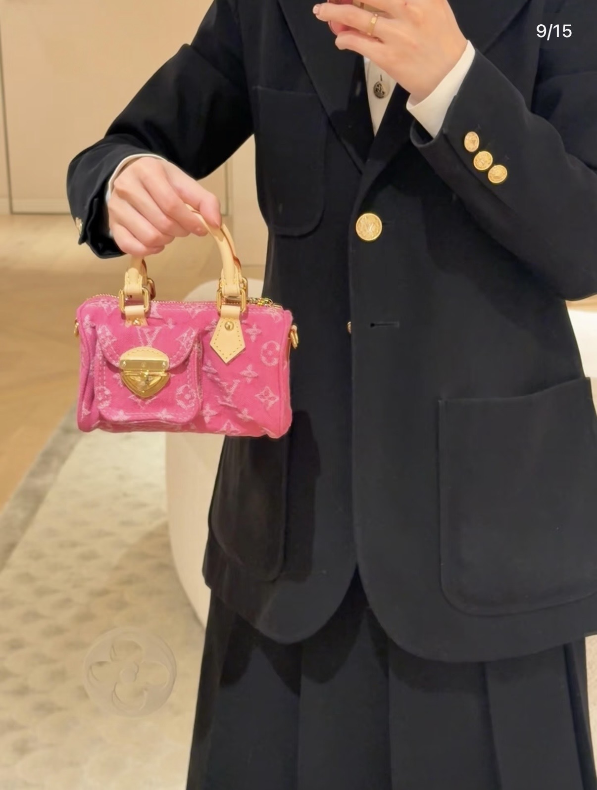 [Louis Vuitton] LV 루이비통 모노그램 데님 나노 스피디 (로즈 핑크) 가방