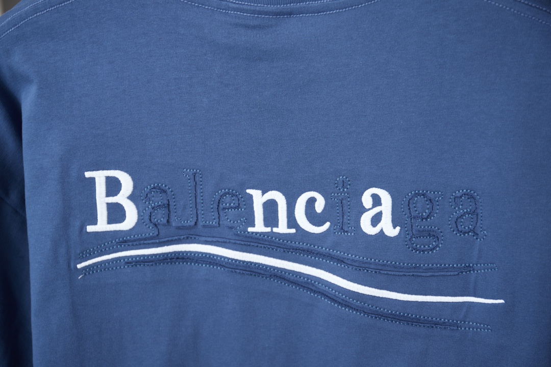 발렌시아가(BALENCIAGA) 패치 자수 로고 반팔 티셔츠 상의 의류